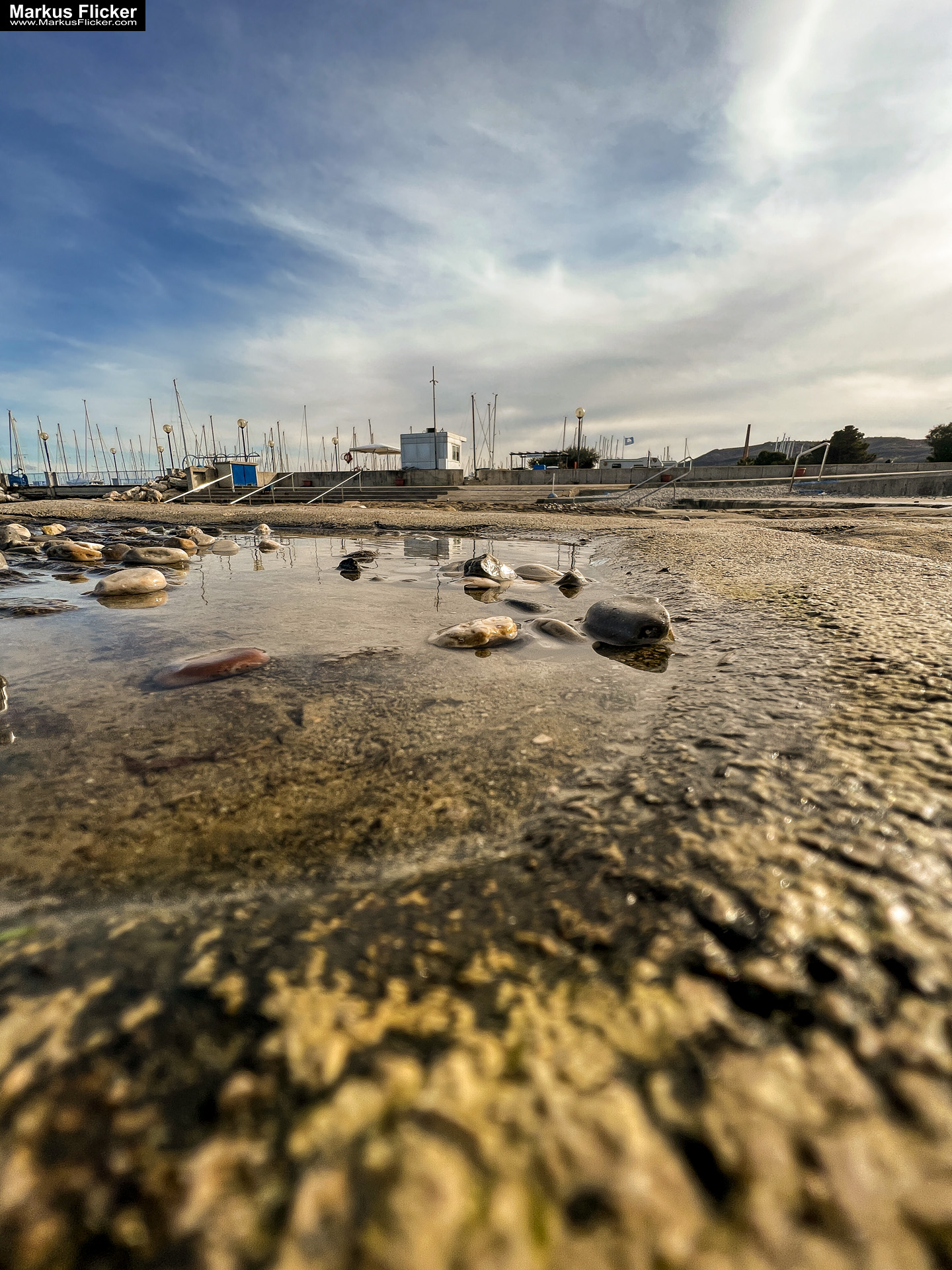 Spiegelung fotografieren am Meer mit dem Smartphone an der Adria