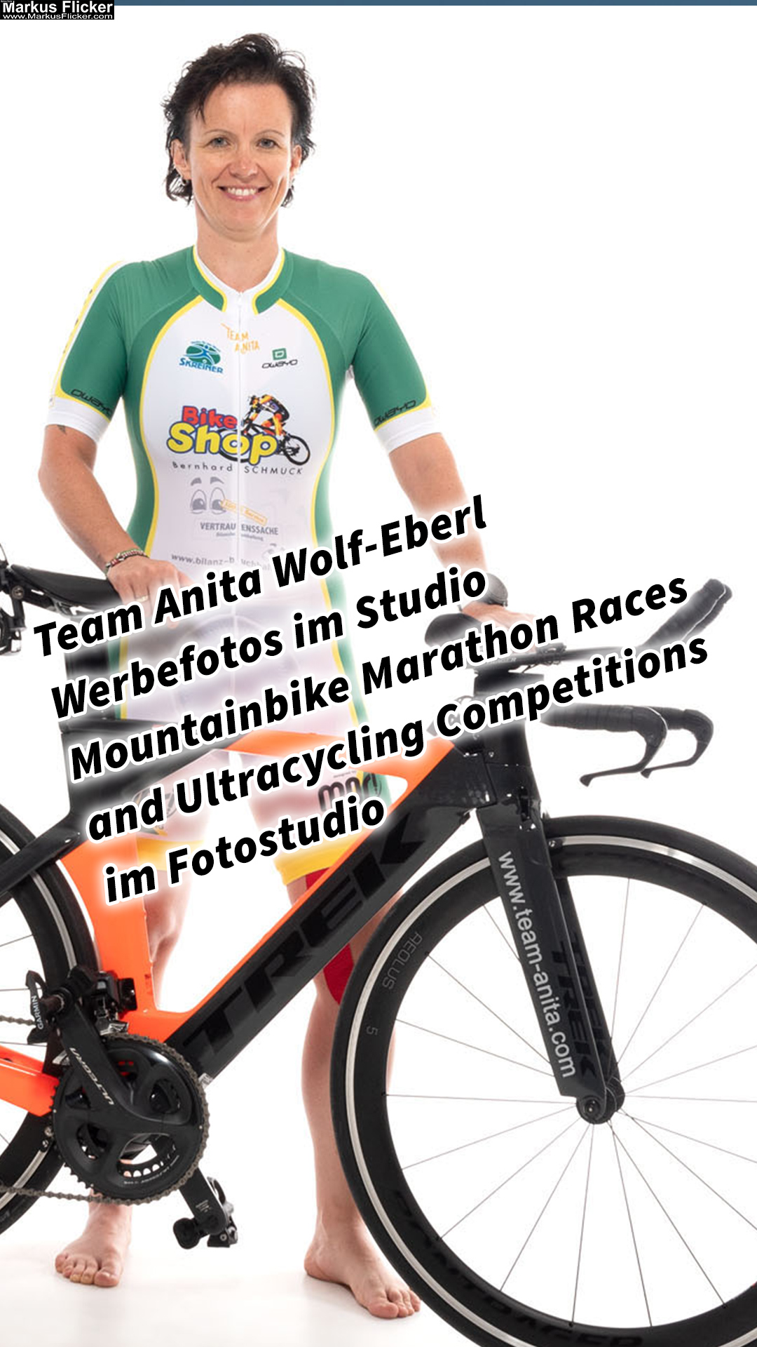 Team Anita Wolf-Eberl Werbefotos im Studio Mountainbike Marathon Races and Ultracycling Competitions im Fotostudio