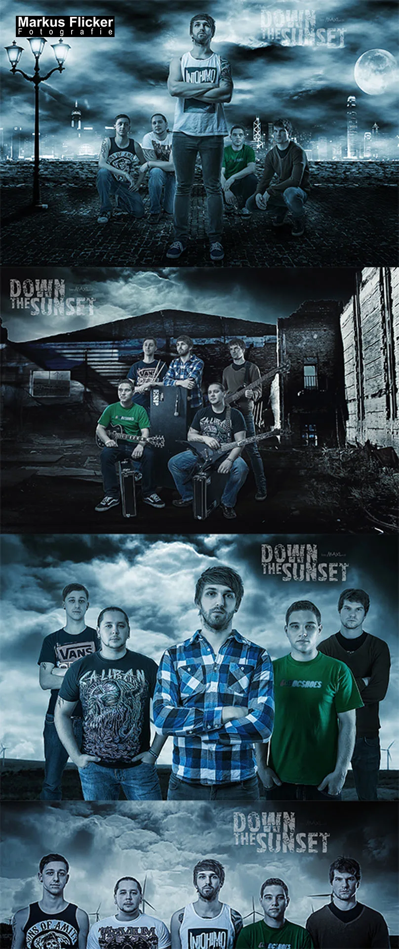 Down The Sunset Band Promotionfotos Coverfotos Imagefotos und kreative Bildbearbeitung mit Adobe Photoshop