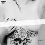 Erotic Art Shower Girl Underboob Tattoo