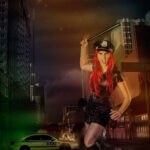 Female Police Office Photoshop Compositing DigiArt Fantasy Halloween