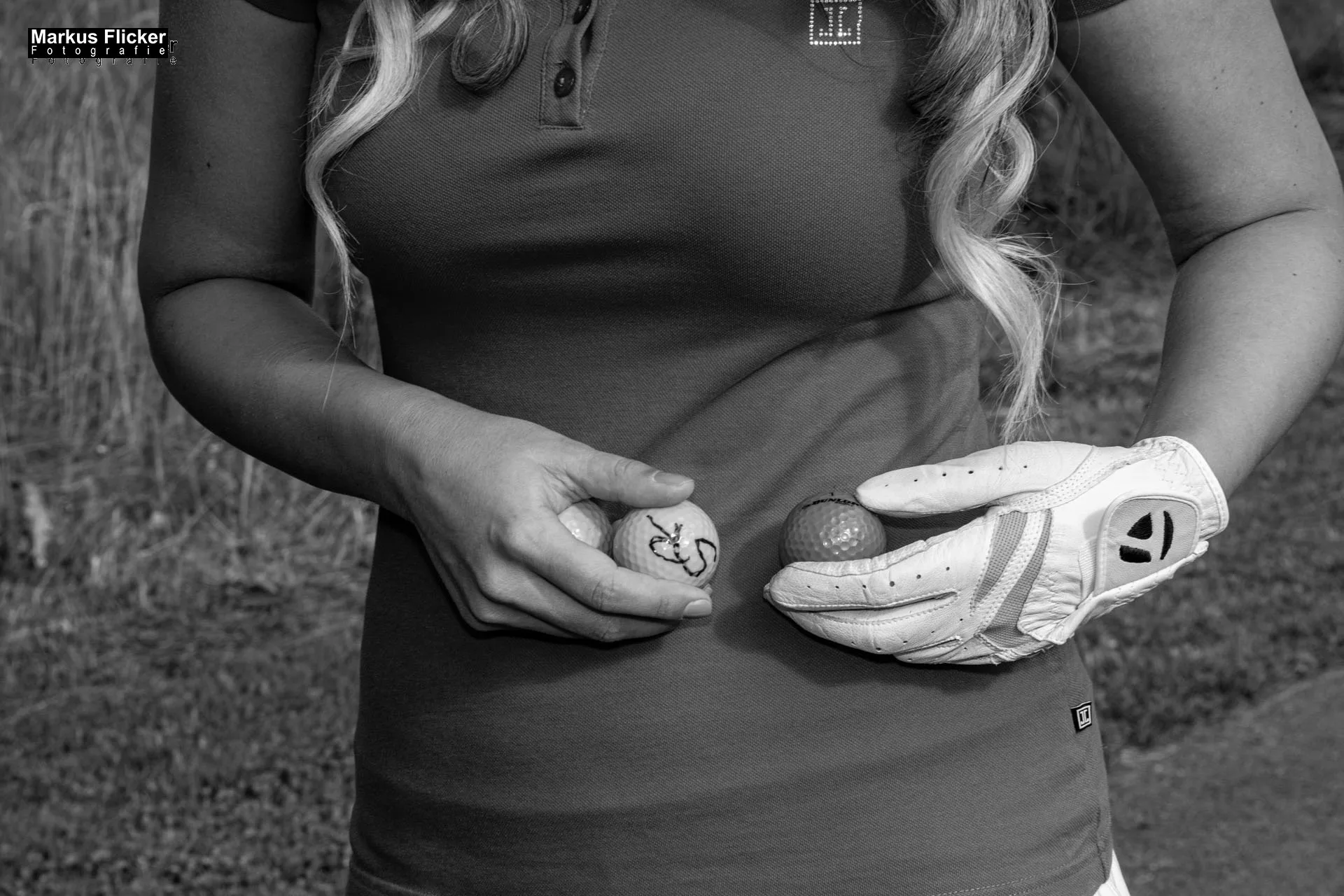 Making-Of Fotos Golfclub Almenland Golf Fotoshooting mit Female Model Silvia Reisinger