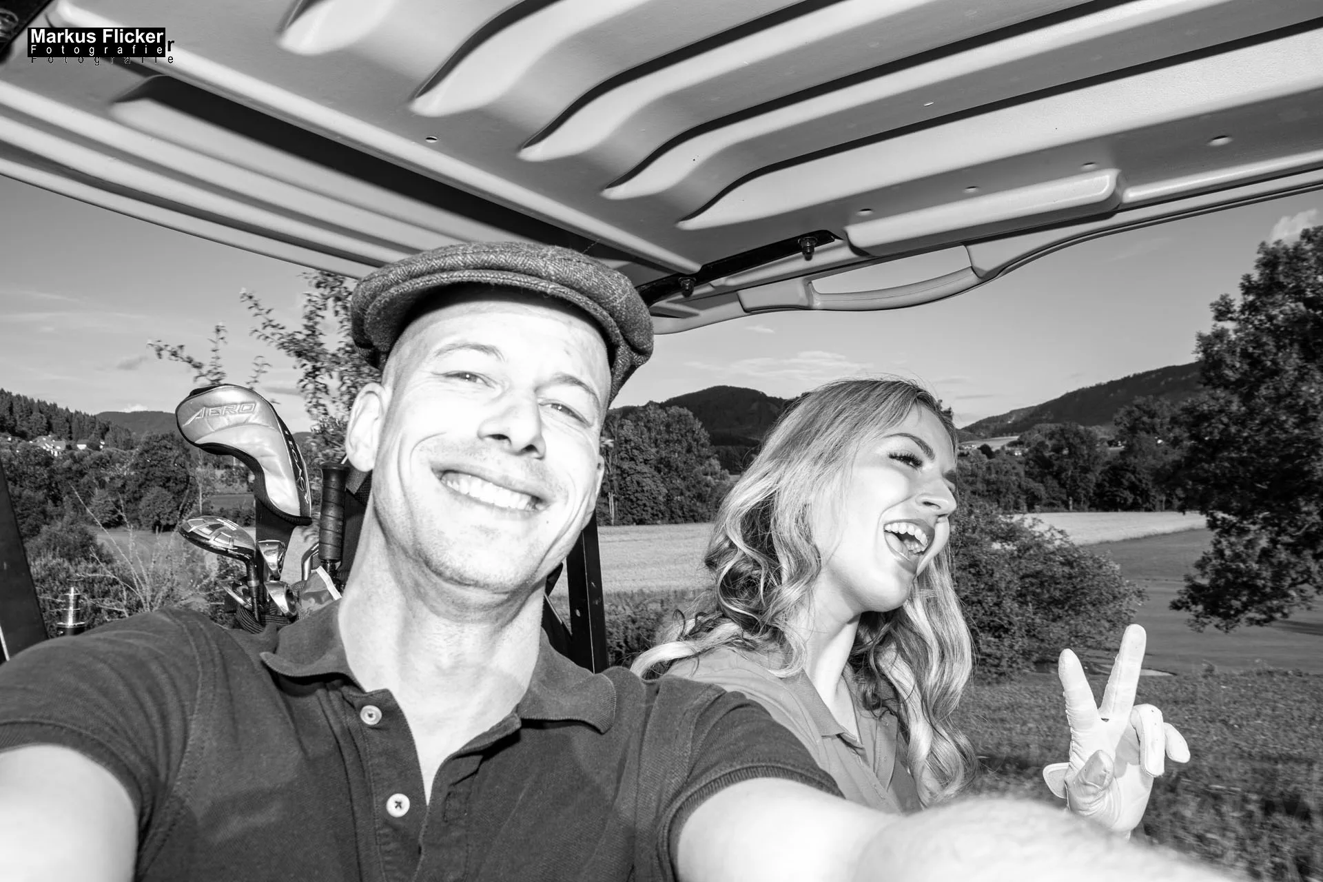 Making-Of Fotos Golfclub Almenland Golf Fotoshooting mit Female Model Silvia Reisinger