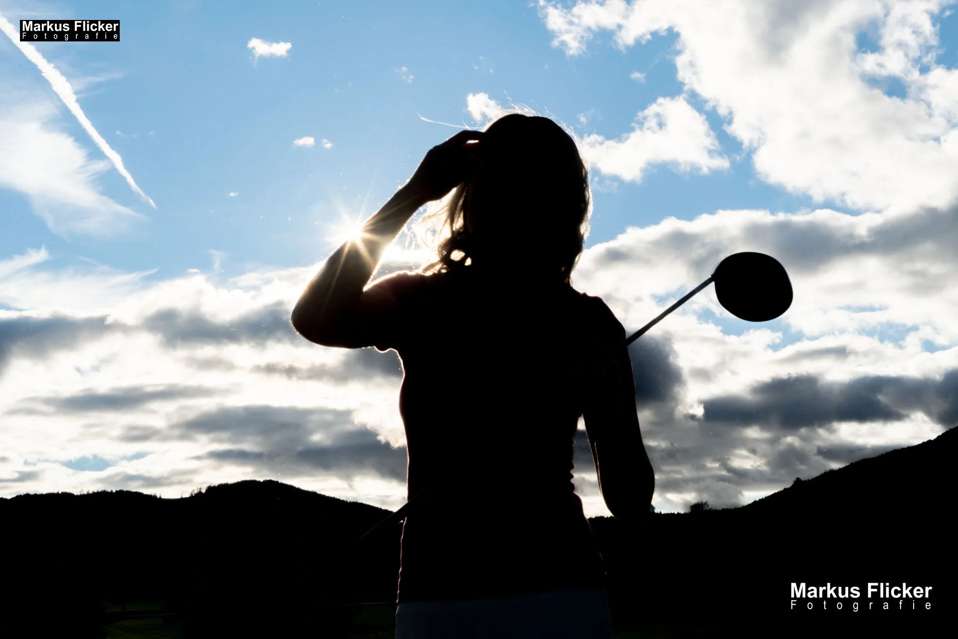 Fotos Golfclub Almenland Golf Fotoshooting Sport Outdoor Female Model Silvia Reisinger am Golfplatz