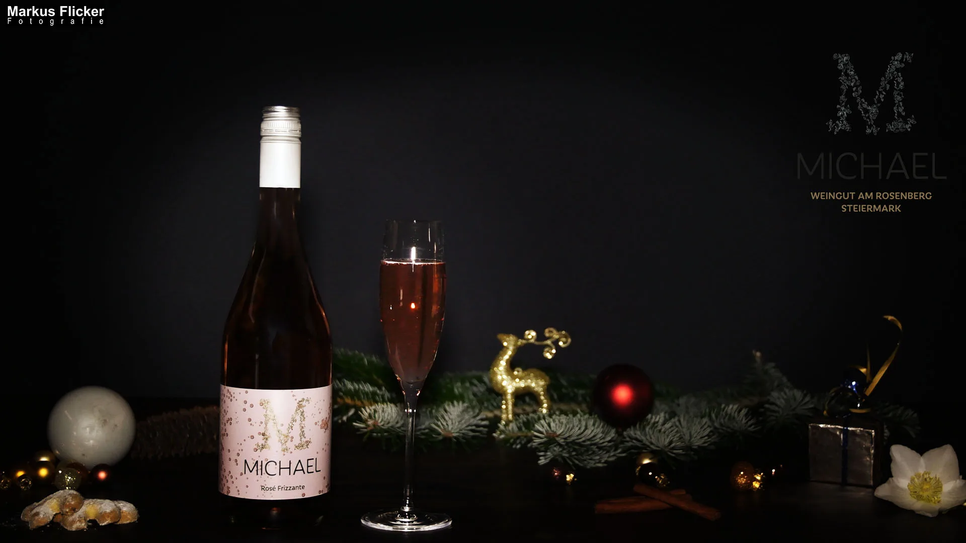 Weingut Michael am Rosenberg Werbefotos Wein Steiermark Österreich im Fotostudio Produktfoto