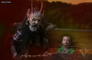 Vides Teufels Pass Perchten Krampus Fotoshooting Steinbruch Lost Places Adobe Photoshop Digiart Bildbearbeitung