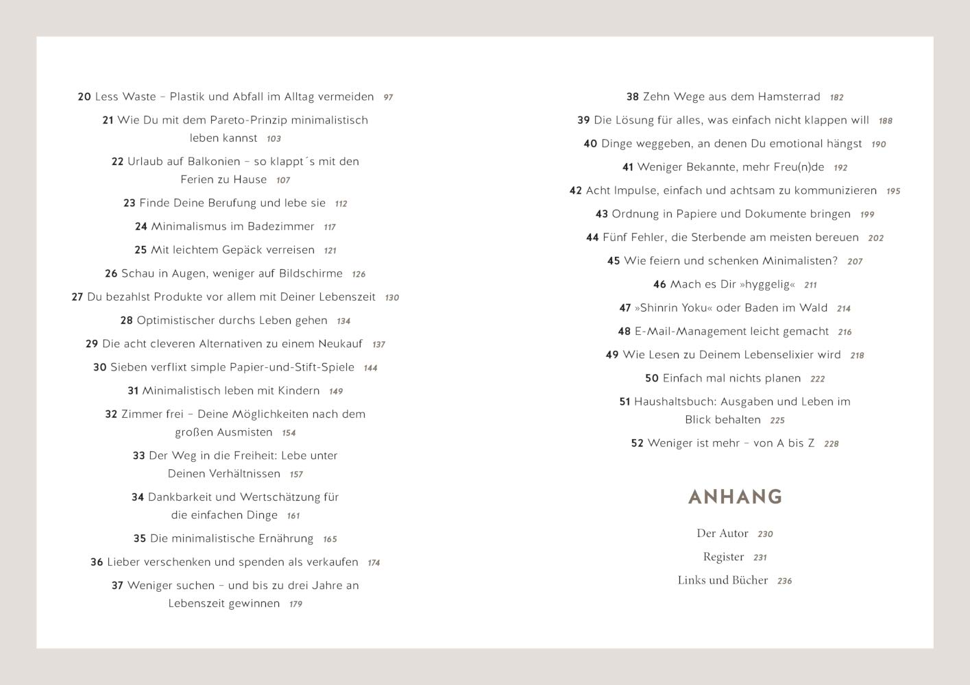 Das Minimalismus-Projekt: 52 praktische Ideen für weniger Haben und mehr Sein (GU Mind & Soul Einzeltitel) von Christof Herrmann