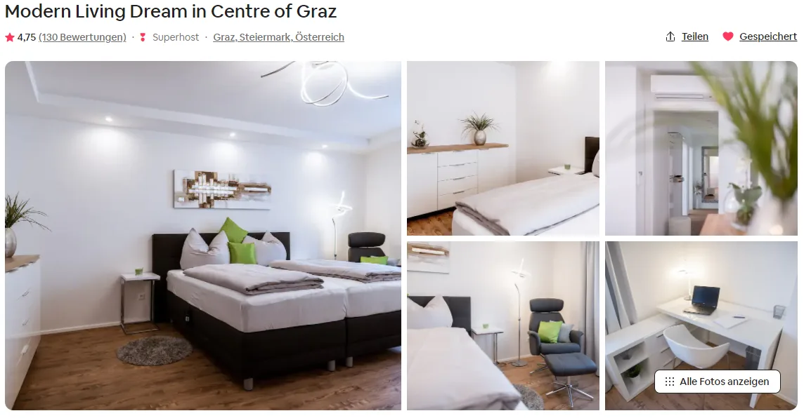 Mehr über den Artikel erfahren airbnb Modern Living Dream in Centre of Graz