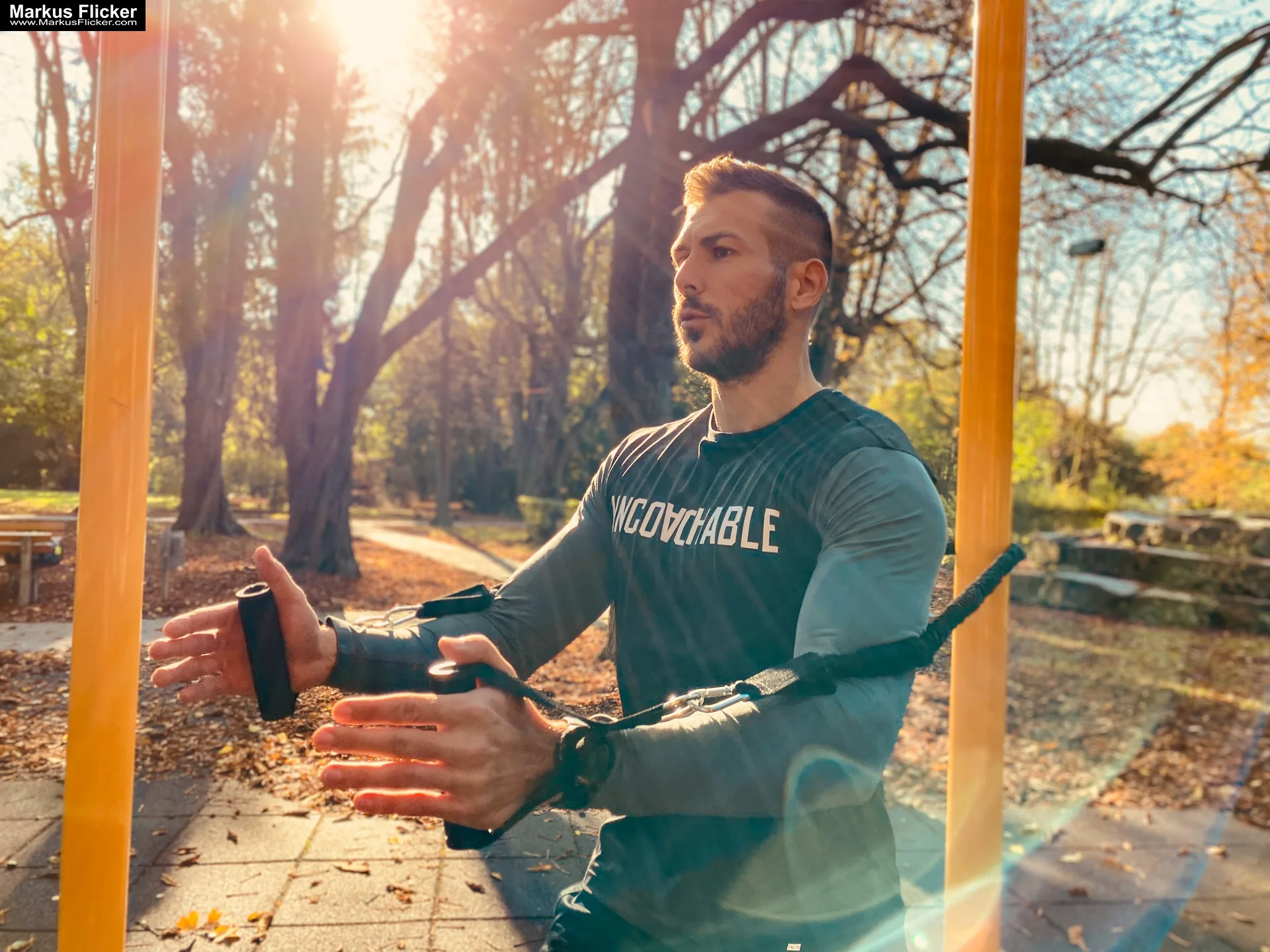 Malemodel Deny Sport Fitness Autumn Outdoor Photography