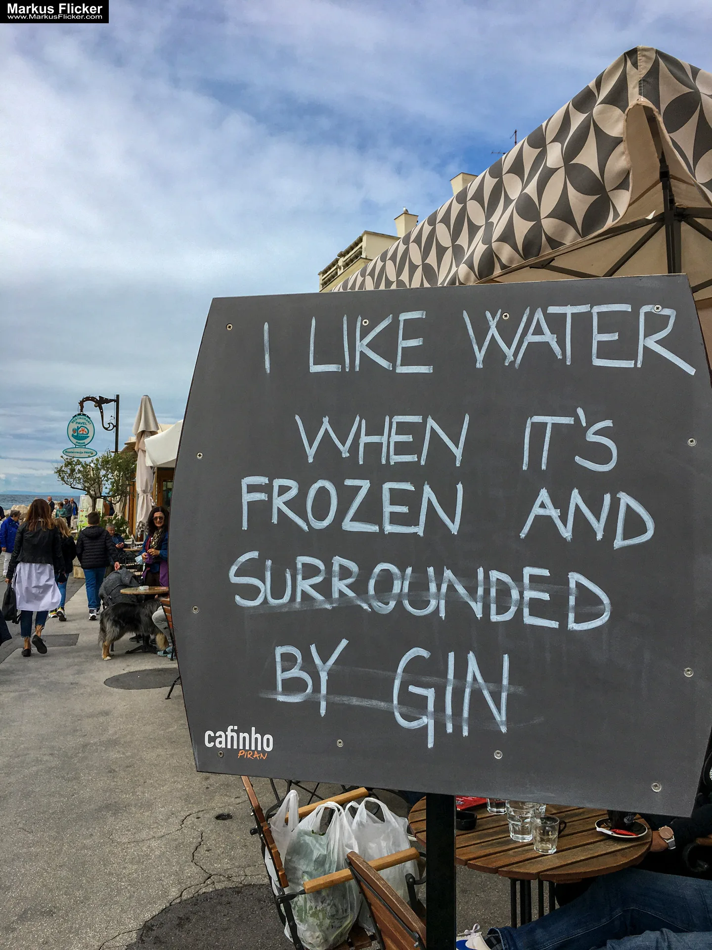 Cafinho Piran an der Adria - die Beste Bar an der Küste von Piran