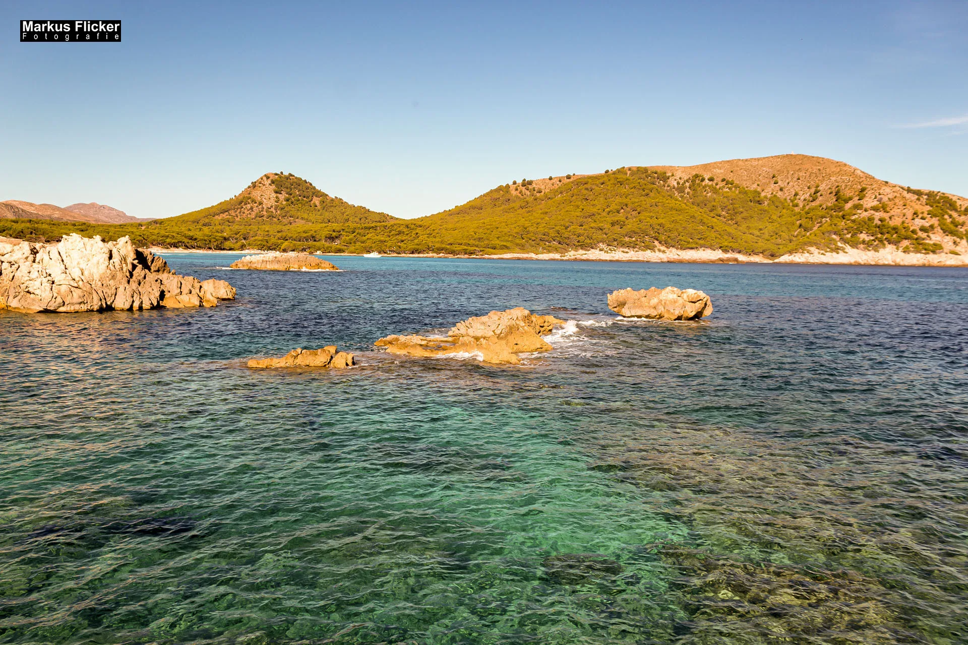 Cala Lliteras, Bar Sa Cova, Mero Diving auf Mallorca in Spanien