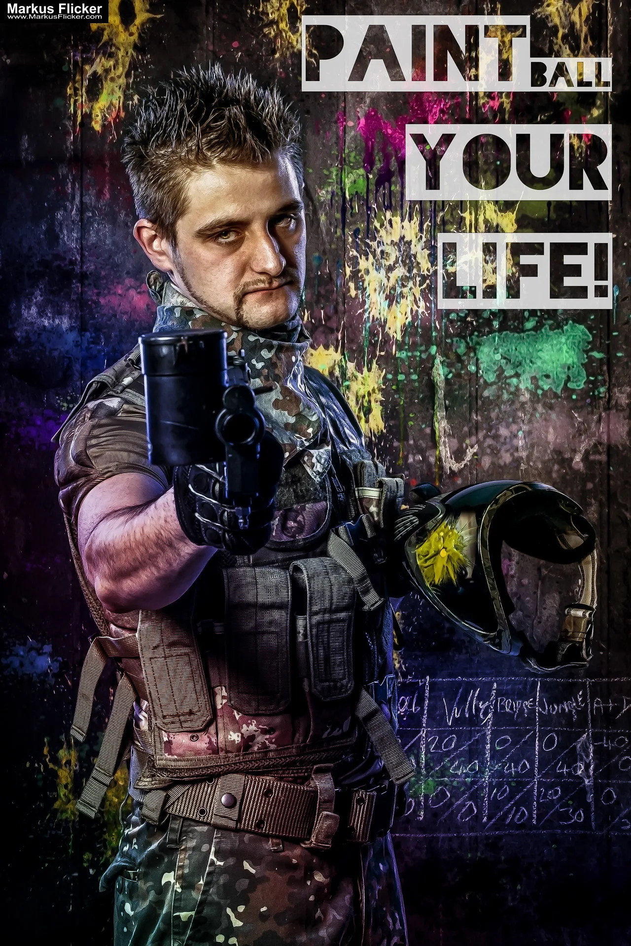 Mehr über den Artikel erfahren Paintball Spieler Compositing und Fotoshooting mit Adobe Photoshop inkl. Making Of YouTube Video und Fotos inkl. 37 Fototipps und Bildideen für Paintball Spieler Compositing und Fotoshooting mit Adobe Photoshop