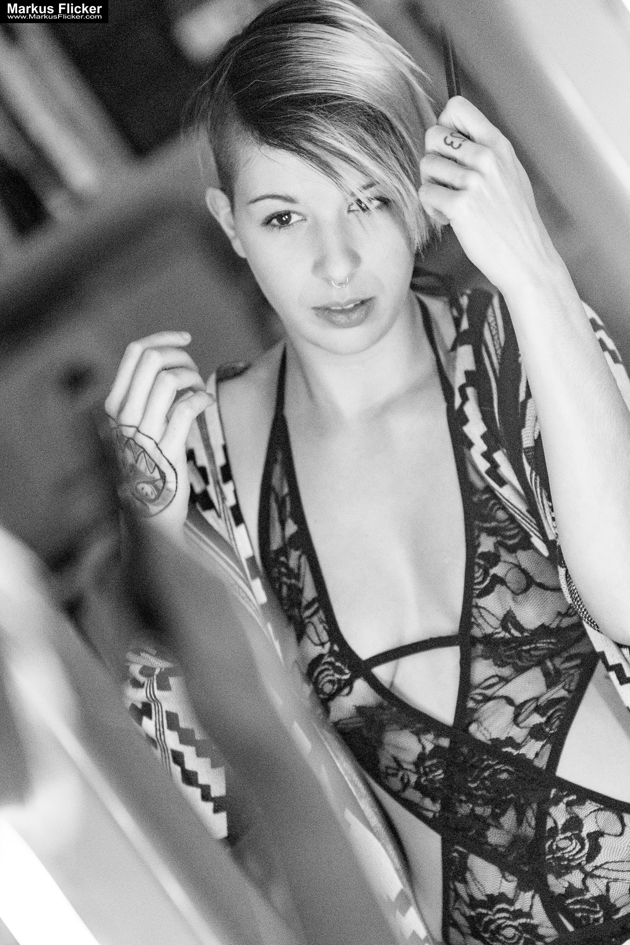 Erotic Art In The Mirror Model Lisa in Dessous Photography Im Spiegel