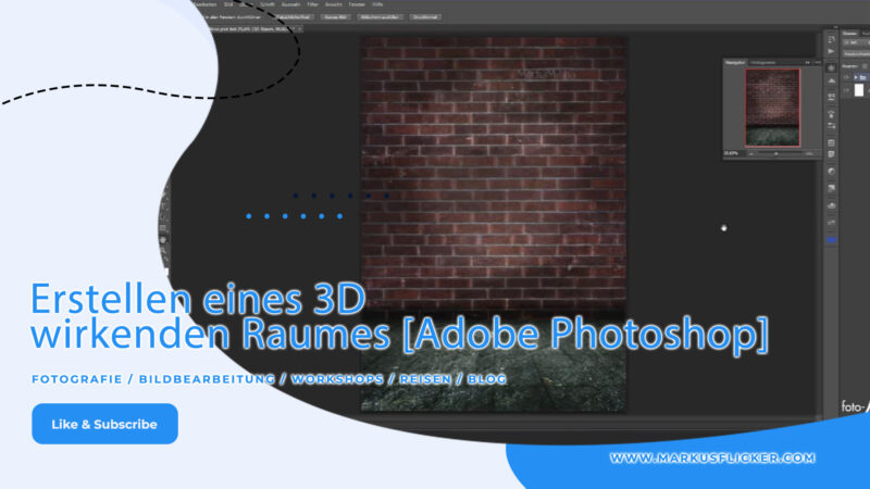 Erstellen eines 3D 3 dimensional wirkenden Raumes in Adobe Photoshop