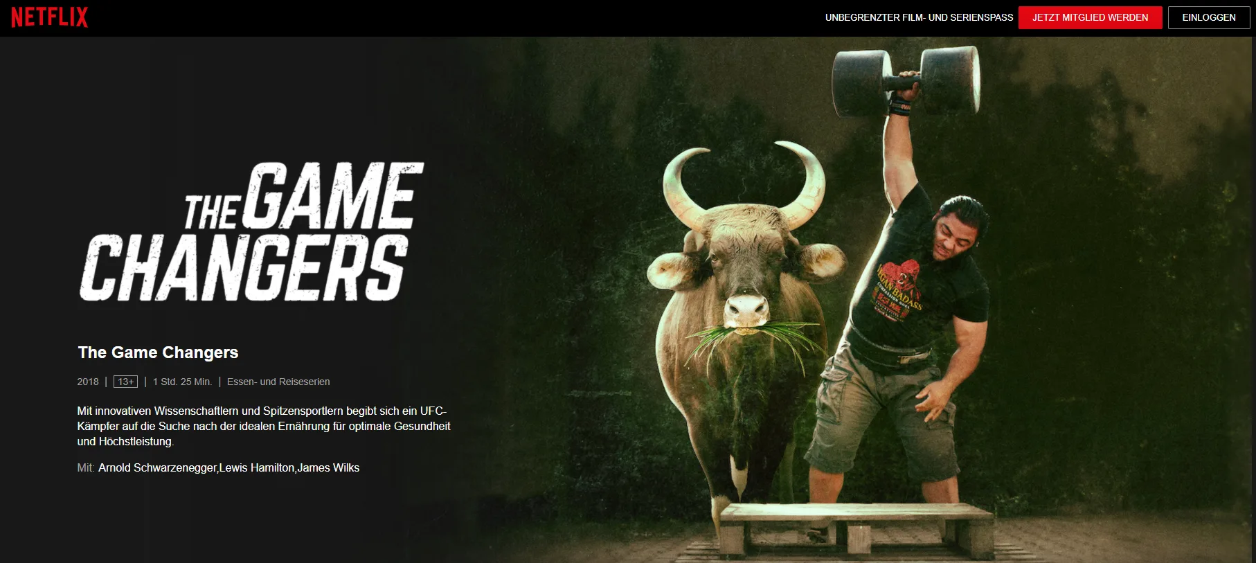 Mehr über den Artikel erfahren The Game Changers Dokumentation, Filmtipp, Infos, Ernährung, Gesundheit und Gedanken