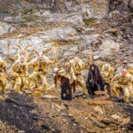 Vides Teufels Pass Perchten Krampus Fotoshooting im Steinbruch