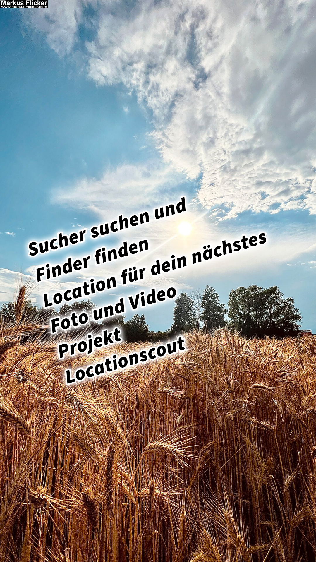 Sucher suchen und Finder finden Location für dein nächstes Foto und Video Projekt Locationscout