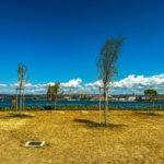 Plaža Žusterna Strand Beach New Koper Obmorski Park island Seehafenstadt in Slowenien an der Adria Istrien #visitslovenia #ifeelslovenia #visitkoper