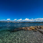 Plaža Žusterna Strand Beach New Koper Obmorski Park island Seehafenstadt in Slowenien an der Adria Istrien #visitslovenia #ifeelslovenia #visitkoper