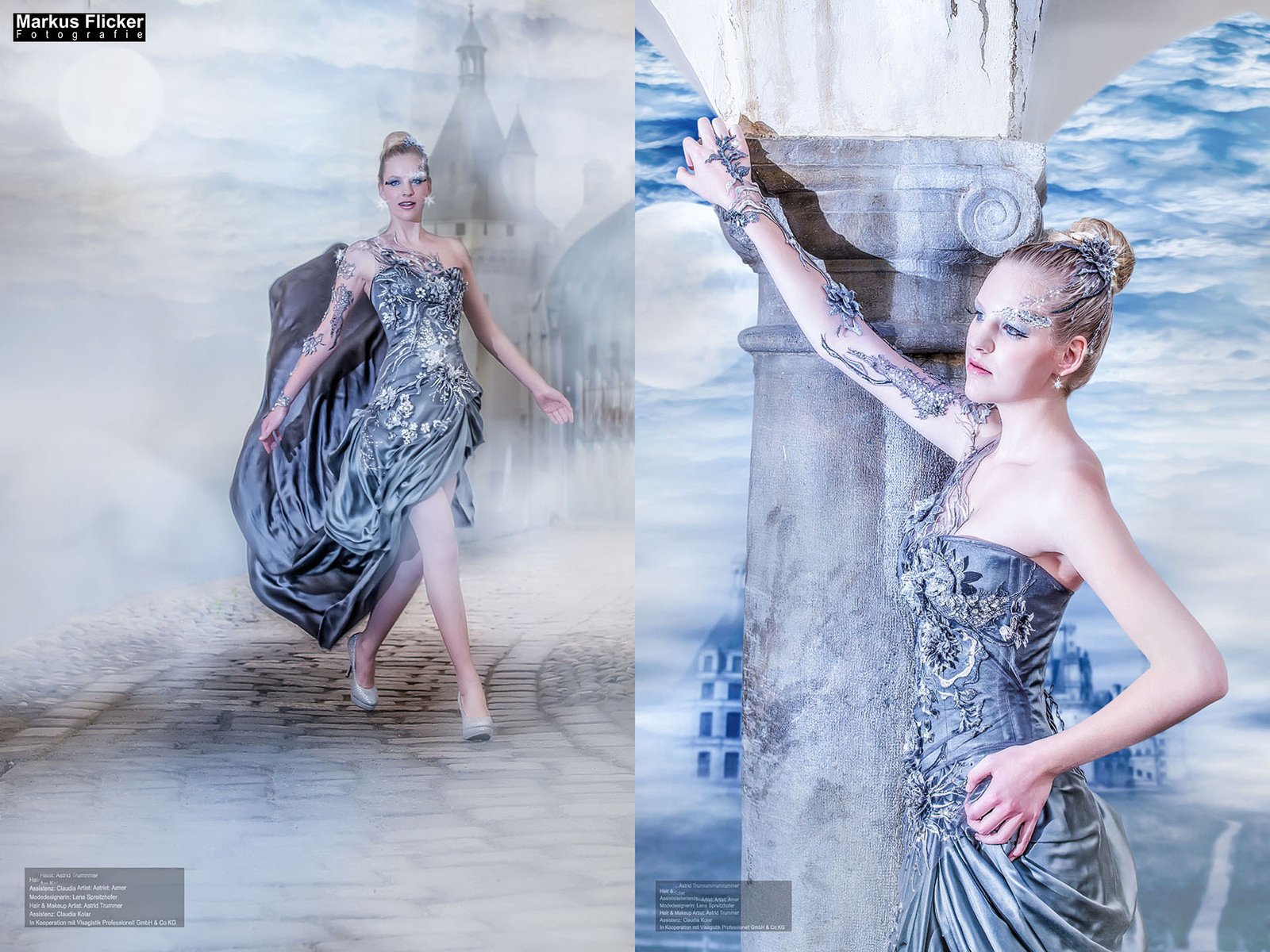 Die zertanzten Schuhe Photoshop Bildbearbeitung und Fotoprojekt Designer Kleider LS Design und Astrid Trummer