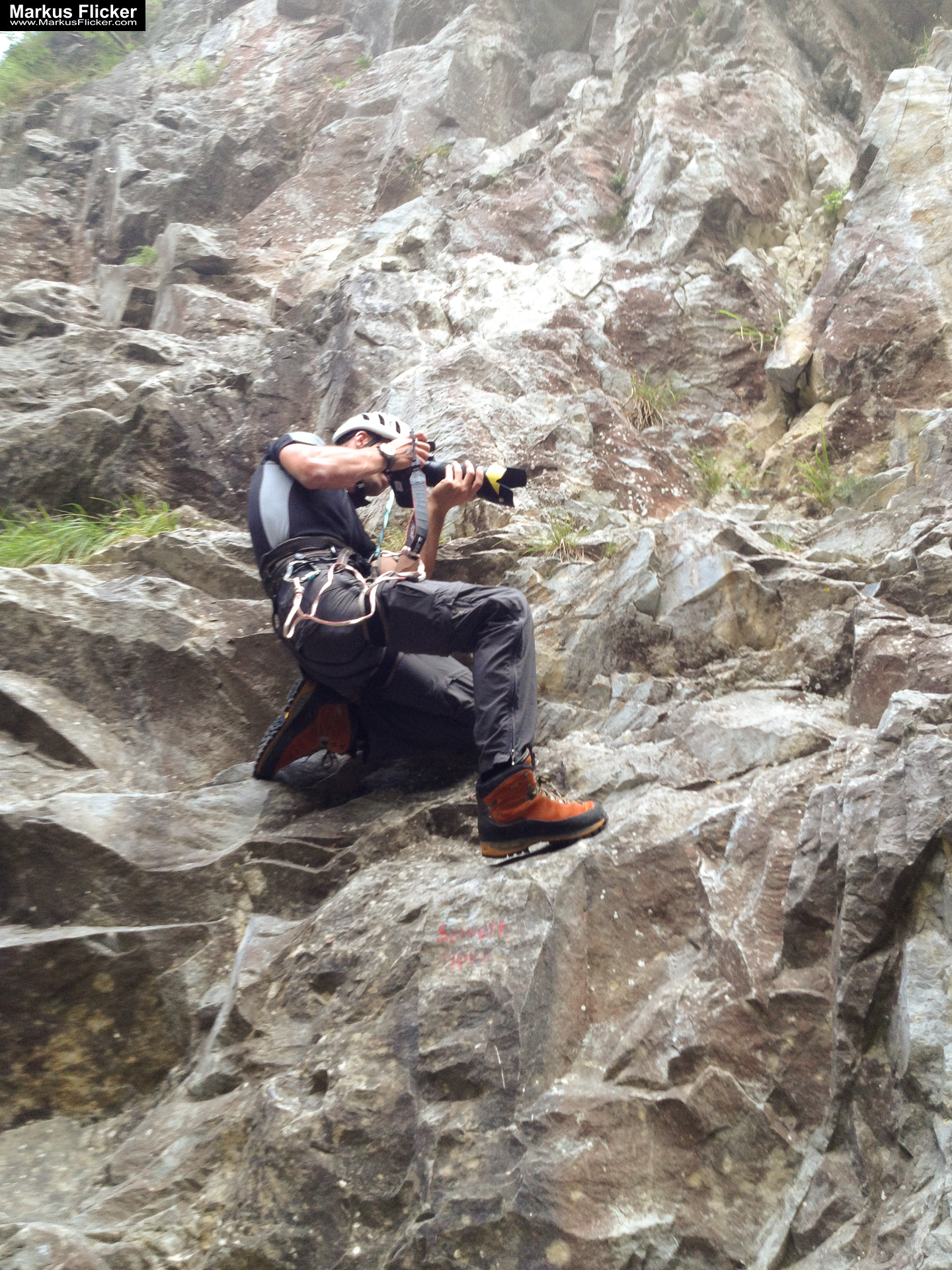 Klettern Outdoor Bergsport Imagefoto Fotografie und Bildbearbeitung Echtes Klettern mit digitaler Landschaft kombiniert