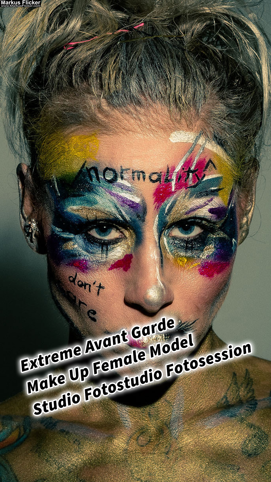 Extreme Avant Garde Make Up Female Model Studio Fotostudio Fotosession