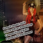 Female Model Julia Police Officer Photoshop Compositing DigiArt Fantasy Fotoshooting für Halloween und Bildbearbeitung inkl. 25 kreative Fotoideen