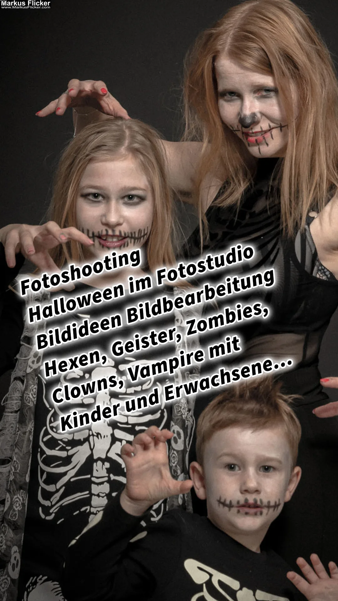 Mehr über den Artikel erfahren Fotoshooting Halloween im Fotostudio Bildideen Bildbearbeitung Hexen, Geister, Zombies, Clowns, Vampire mit Kinder und Erwachsene… Adobe Photoshop