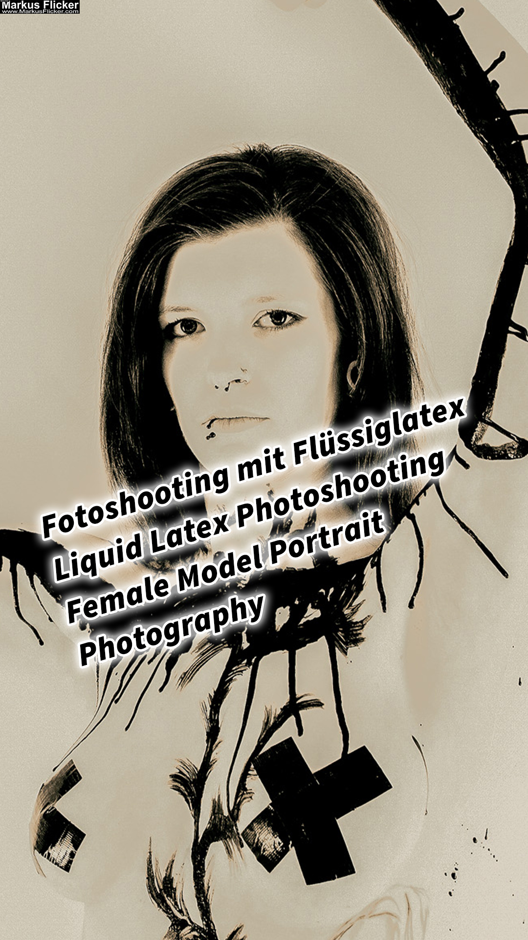 Fotoshooting mit Flüssiglatex Liquid Latex Photoshooting Female Model Portrait Photography