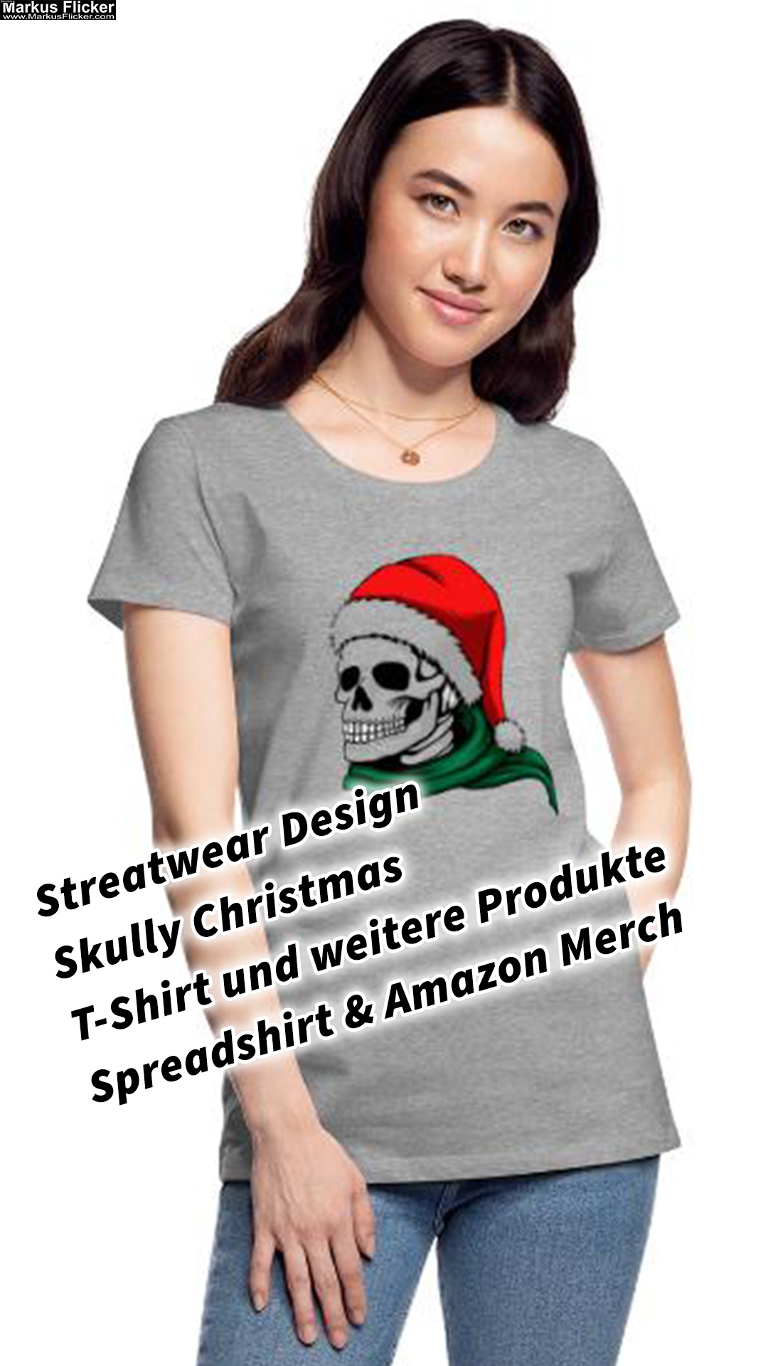 Streatwear Design Skully Christmas T-Shirt und weitere Produkte Spreadshirt & Amazon Merch