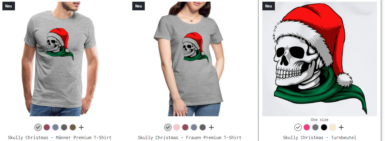 Skully Christmas Shirt Design