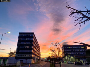 Technopark Raaba Graz Sonnenuntergang inkl. Mercedes Stern Business Park