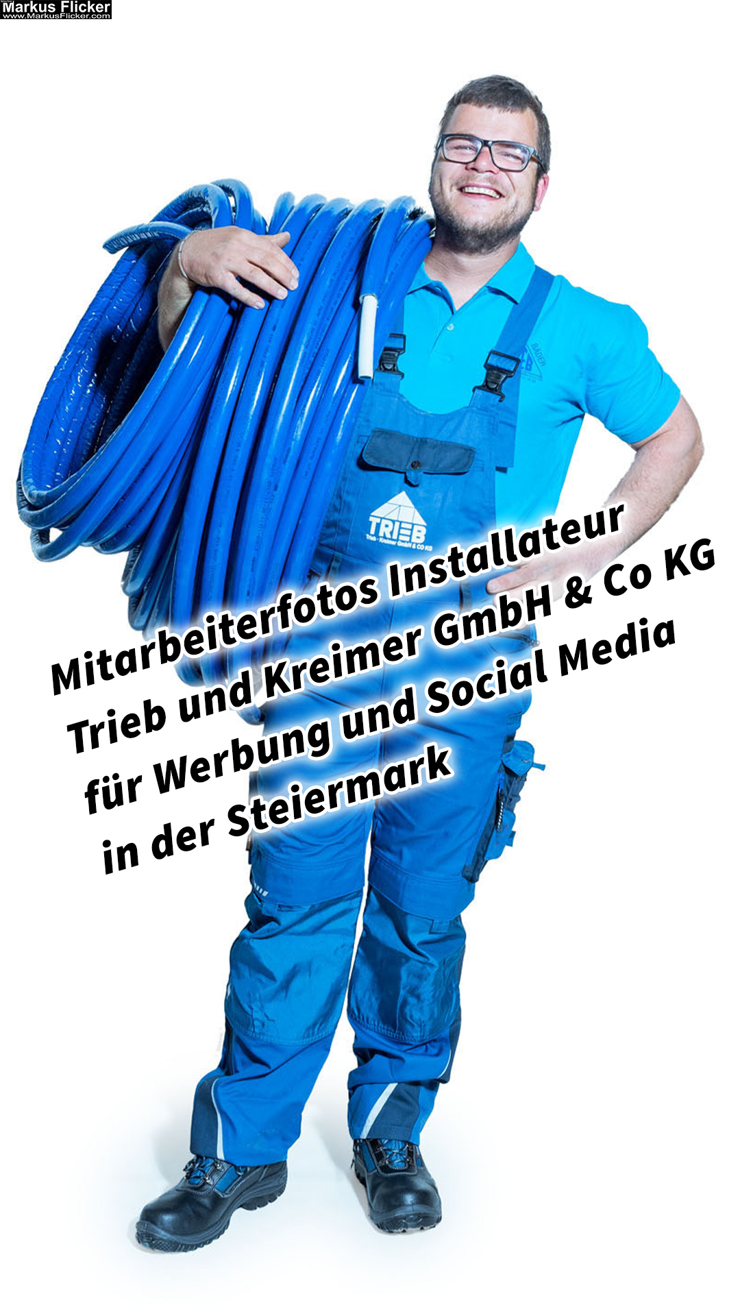 Mitarbeiterfotos Installateur Trieb und Kreimer GmbH & Co KG für Werbung und Social Media in der Steiermark