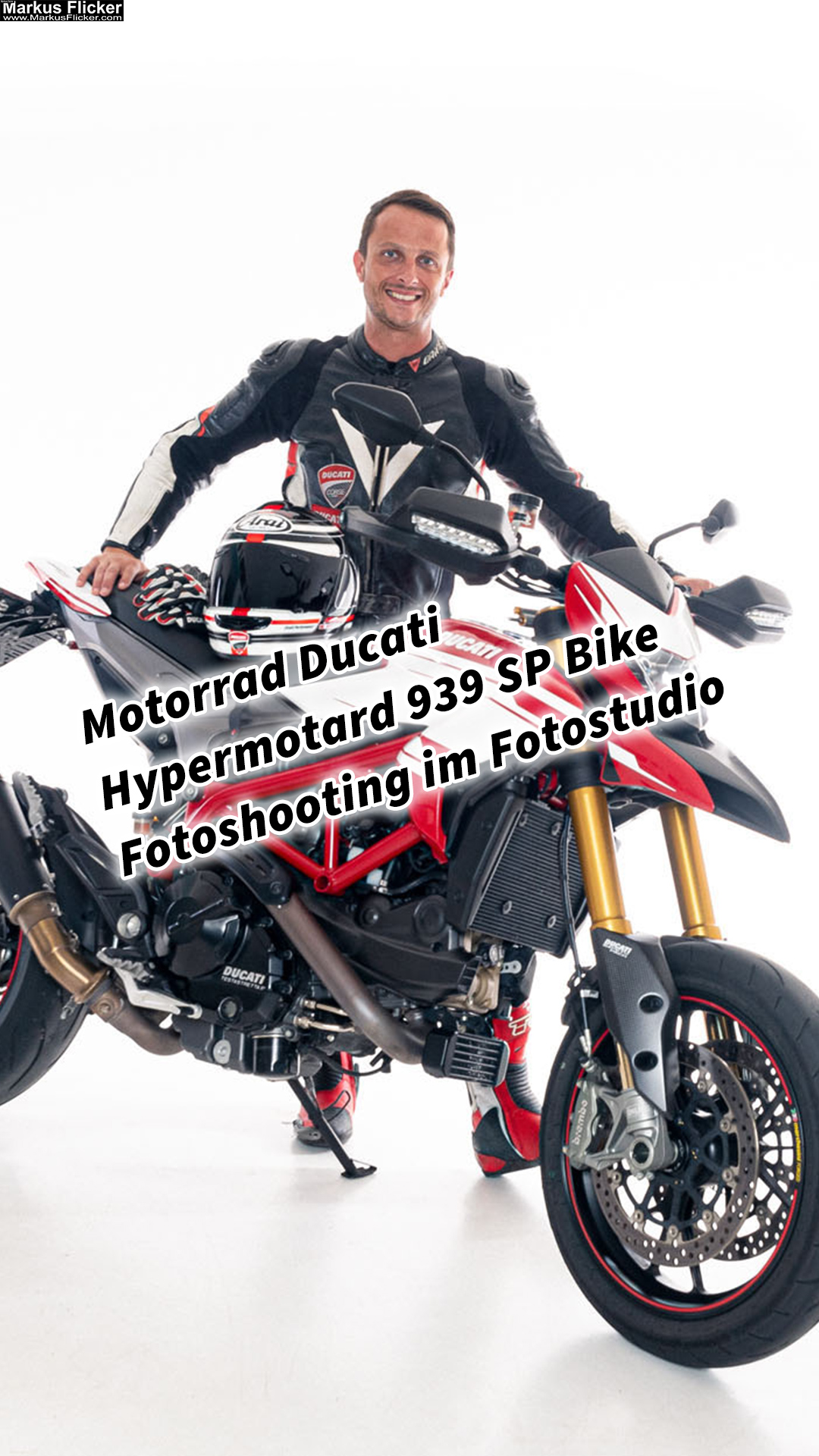 Motorrad Ducati Hypermotard 939 SP Bike Fotoshooting im Fotostudio