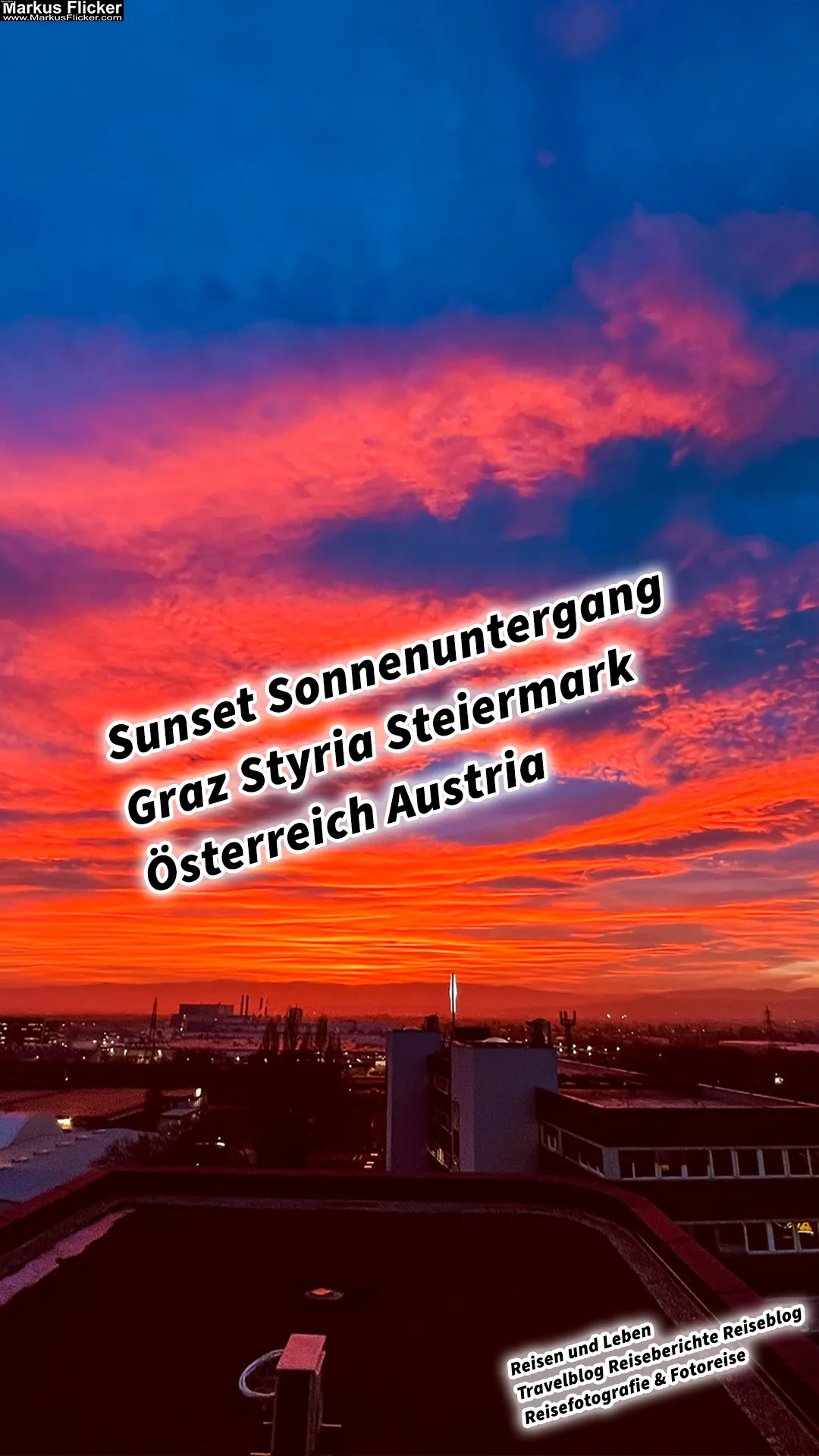 Mehr über den Artikel erfahren Sunset Sonnenuntergang Graz Styria Steiermark Österreich Austria