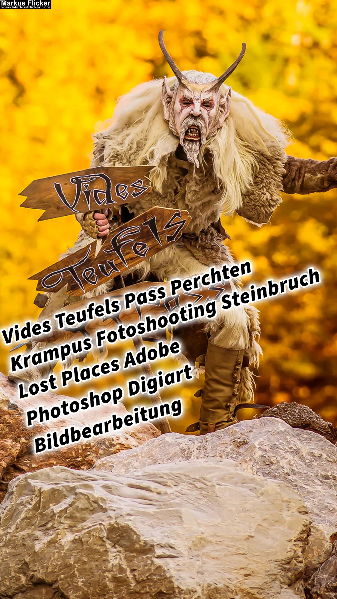Mehr über den Artikel erfahren Vides Teufels Pass Perchten Krampus Fotoshooting Steinbruch Lost Places Adobe Photoshop Digiart Bildbearbeitung