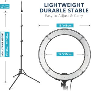 NEEWER Ringlicht mit Stativ Set: 18 Zoll/48cm Außen 55W 5600K Dimmbare LED-Ringleuchte mit Bluetooth Fernbedienung für Handy/Kamera für YouTube TikTok Self-Porträt Foto Tätowierer Make-up #unboxing #unboxingvideo