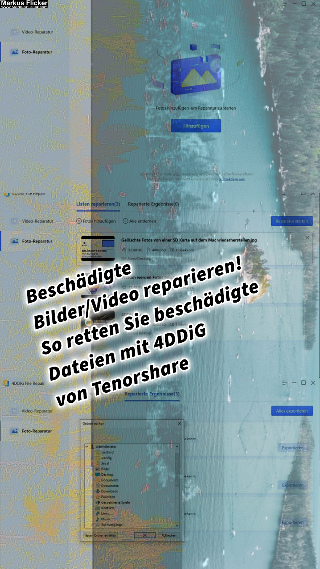 Beschädigte Bilder/Video reparieren – So retten Sie beschädigte Dateien mit 4DDiG von Tenorshare
