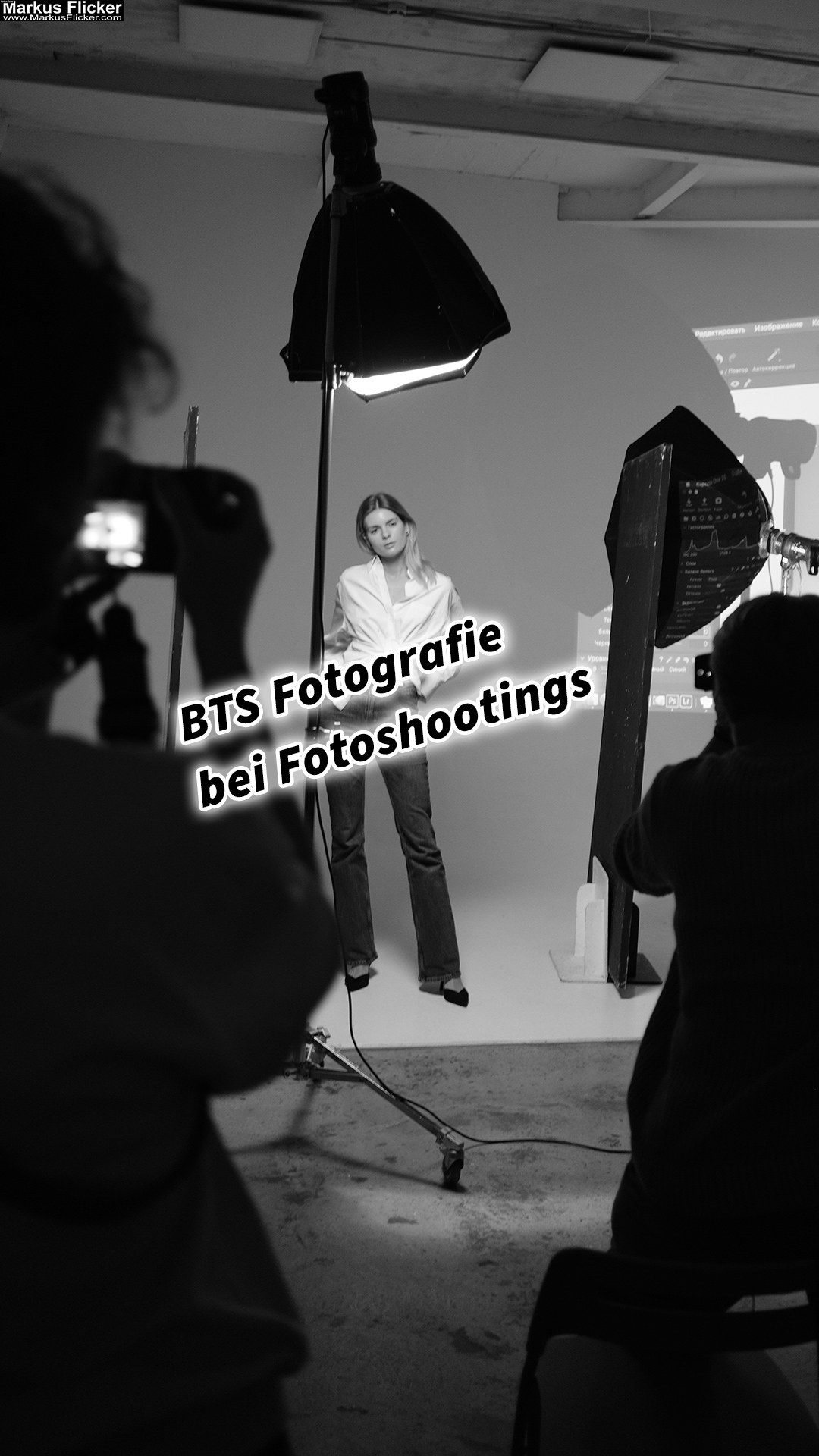 Behind the scenes Fotografie bei Fotoshootings BTS hinter den Kulissen und Einblick für deine Kunden mit Fotos und Videos deiner Tätigkeit Making Of