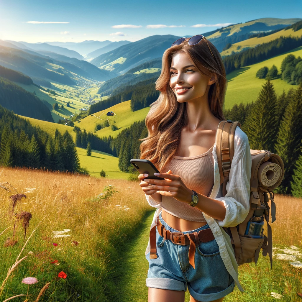 Genieße den wunderschönen Plankogl Rundwanderweg auf der Sommeralm im Almenland Steiermark Österreich bei einem entspannten Spaziergang mit dem Smartphone