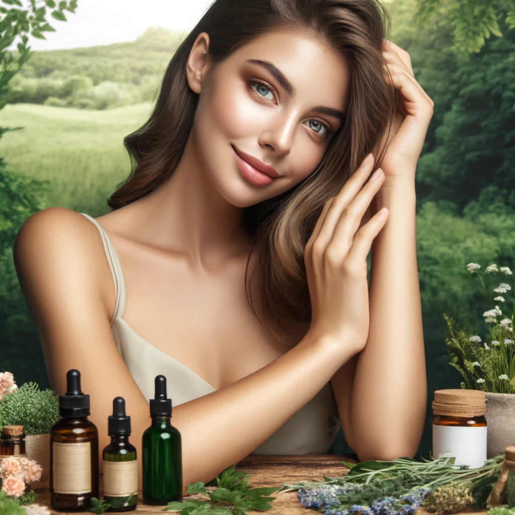 Female Model Bianca Fotos Portrait und Produkte für CBD Cannabis Produktfotos Naturprodukte Wohlbefinden Gesundheit Schönheit