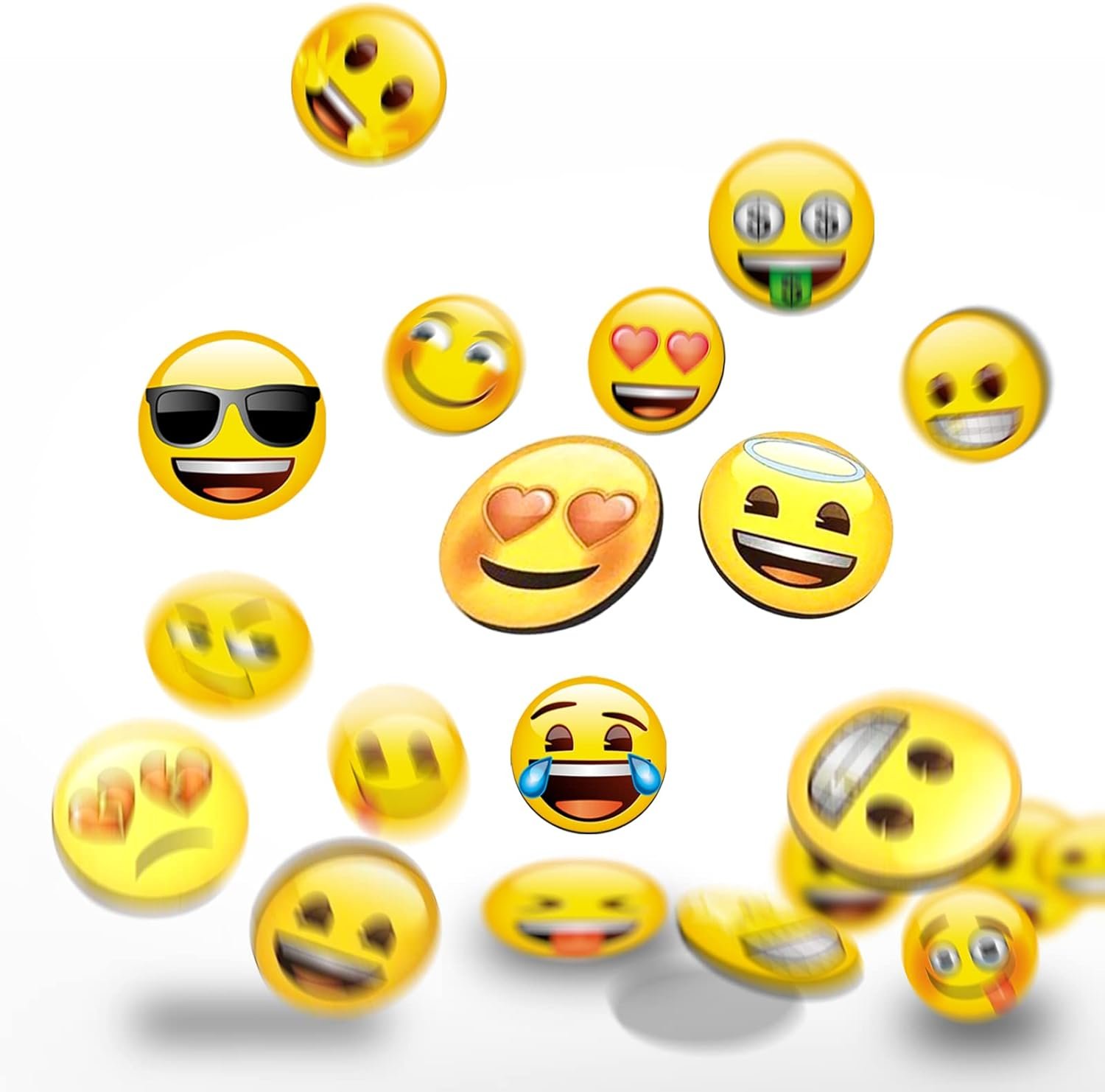 MORCART Emoji Magnete Kühlschrankmagnete Dekorative Magnettafel Whiteboard Küche Fridge Locker Eisen Büro Kleinkinder und Erwachsene Geschenk 50 Stück
