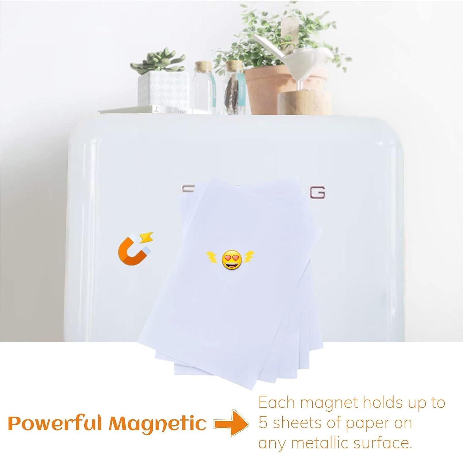 MORCART Emoji Magnete Kühlschrankmagnete Dekorative Magnettafel Whiteboard Küche Fridge Locker Eisen Büro Kleinkinder und Erwachsene Geschenk 50 Stück