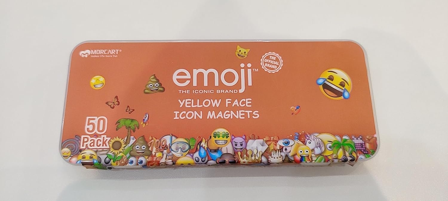 MORCART Emoji Magnete Kühlschrankmagnete Dekorative Magnettafel Whiteboard Küche Fridge Locker Eisen Büro Kleinkinder und Erwachsene Geschenk 50 Stück