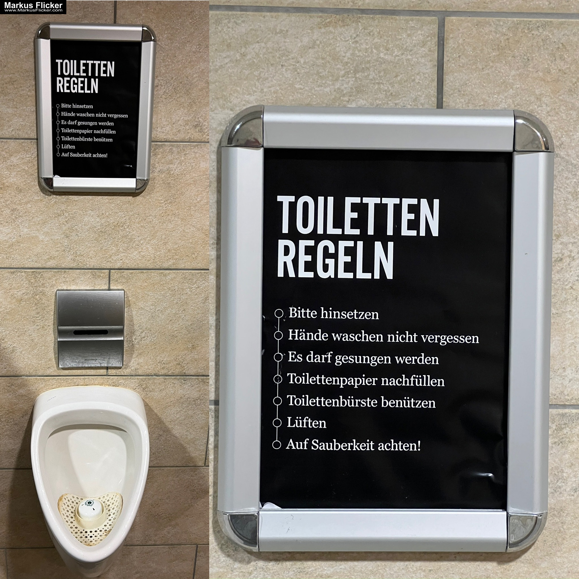 Toiletten Regeln auf der Autobahn Raststation kurz vor Bratislava 🤣 Lachen beim Reisen….