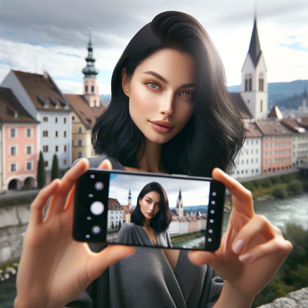 City Graz Female Model Portrait Smartphone Photography Videography Styria Steiermark Österreich Handy Fotograf