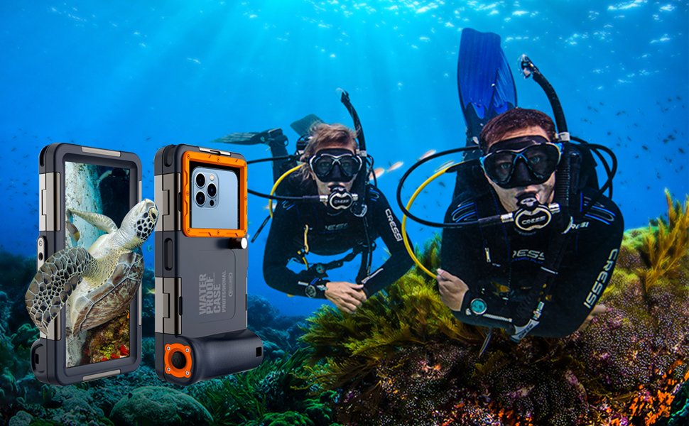 Wasserdichte Handyhülle Universelle Tauchen Professionelle Handy Unterwasser Hülle Handytaschen für iPhone Samsung Huawei, Tauchen Schnorcheln Surfen,Wasserdicht tief 15 m