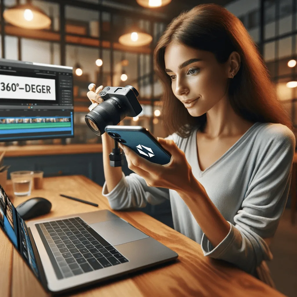 Mehr über den Artikel erfahren 360 Grad Produktvideo Trailer mit dem Smartphone und einem Notebook für Kreative. Kreativ Fotografieren und Filmen mit dem Smartphone für Fotos und Videos. Entdecke die Smartphone-Fotografie: Profi-Tipps mit dem Handy für Freizeit, Hobby und Business Mobile Videography Photography