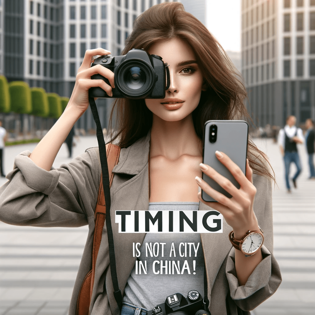 Timing ist keine Stadt in China! Den richtigen Moment einfangen mit der Kamera und dem Smartphone. Fotografieren und Filmen mit dem Smartphone: Bessere Fotos und Videos mit dem Handy für Freizeit, Hobby und Business