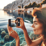 Spiegelung fotografieren und filmen am Meer mit dem Smartphone an der Adria. Fotografieren und Filmen mit dem Smartphone: Bessere Fotos und Videos mit dem Handy für Freizeit, Hobby und Business